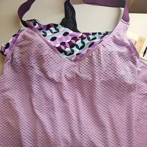 ZeroXposur Women’s Wide Strap Tankini Top Size 3XL Purple TOP ONLY NWT - Picture 1 of 3