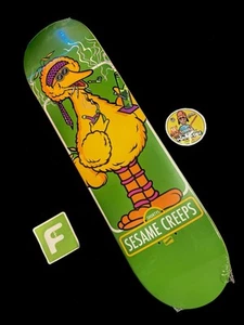 RARO Shorty’s Chad Muska 420 Sesame Street Creeps Big Bird tabla de skate - Imagen 1 de 7