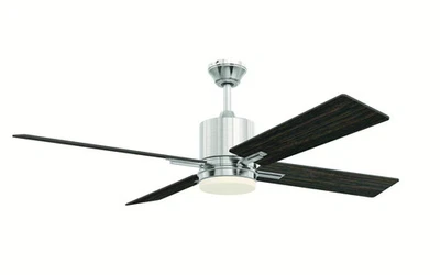 Brushed Polished Nickel 52"Ceiling Fan from the Teana Collection - Image 1 of 3