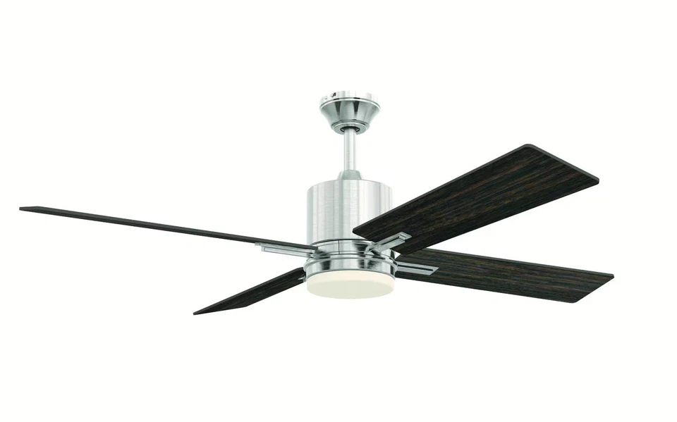 Brushed Polished Nickel 52"Ceiling Fan from the Teana Collection - Image 1 of 3
