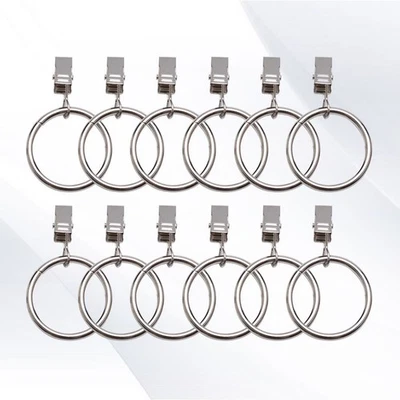  10 pcs Delicate Practical Roman Ring Curtain Ring Curtain Clip Hook for Home - Image 1 of 4