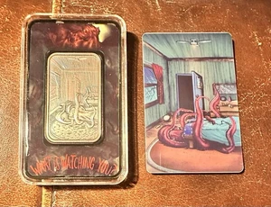 1 oz Silver Art Bar 'Night Terrors' Episode 2 'The Octopus' 🔥 - Picture 1 of 2