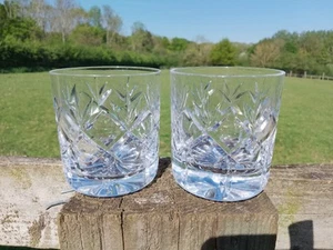 Pair of Vintage Royal Doulton Prince Charles Whisky Glass Tumblers Signed - Picture 1 of 6