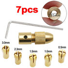 7Pcs/Set 2.35-5.05Mm Brass Collet Mini Drill Chucks For Electric Motor Shaft
