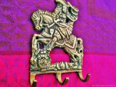 Porte clé cheval Roi Louis XIV bronze Bronze King Louis XIV horse key ring - Photo 1/4