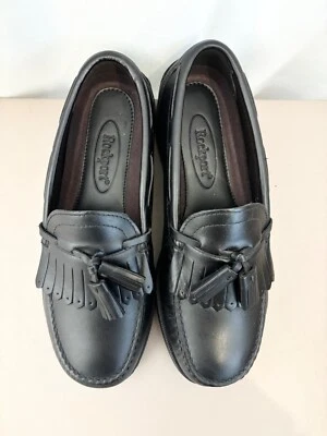 Mocasín Rockport para mujer Kacey con borlas 6 charol negro Foto 1 de 4