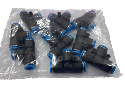 Bag of 10 FESTO QST-10 153131 Push-in T-connector Pneumatic Tee 10 mm tube - Image 1 of 2