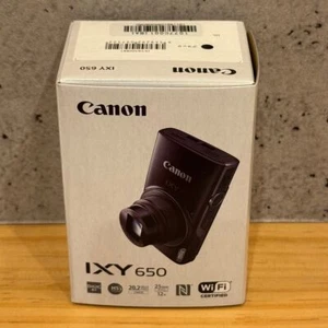 Canon IXY 650 Black / ELPH 360 20.2MP Point and Shoot Digital Camera - Picture 1 of 3