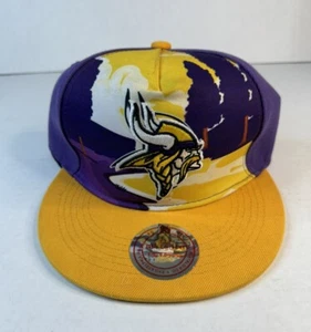 Minnesota Vikings Mitchell & Ness Vintage Wool Embroidered Snapback Cap Hat - Picture 1 of 5