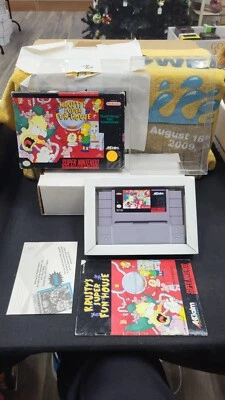 CIB KRUSTY'S SUPER FUN HOUSE SUPER NINTENDO SNES VIDEO GAME COMPLETE W PROTECTOR - Image 1 of 4