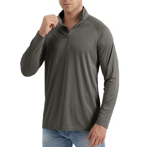 Men's UPF50+ T-Shirts Long Sleeve Quick Drying Performance Outdoor Fishing Shirt - Picture 1 of 9