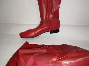 Latex gummi overkne Stiefel VIELE FARBEN Gr 40 - 47 RV, neu, flach Absatz, PL - Picture 1 of 5