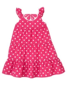 GYMBOREE CITRUS COOLER ROSA con PUNTI BIANCHI N FETTA ABITO 3 6 12 18 24 2 3 4 5 NUOVO CON ETICHETTE - Foto 1 di 1