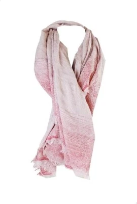 Collection XIIX 流苏围巾 包裹 混合色 珊瑚色 — 第 1/2 张图片