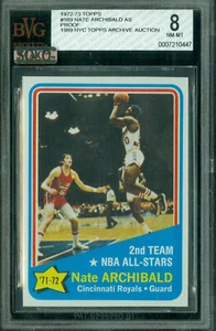 1972-73 TOPPS #169 NATE ARCHIBALD AS HOFer PROOF BGS 8 MAC SOLO FINEST $400 CARD - Picture 1 of 8