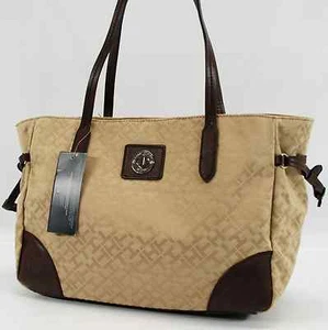 TOMMY HILFIGER AUTHENTIC BEIGE SIGNATURE TOTE SHOPPER BAG HANDBAG PURSE NWT - Picture 1 of 9