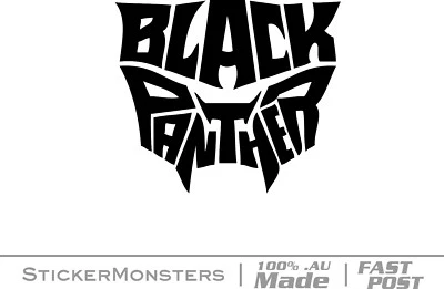 BLACK PANTHER 140mm Wide Sticker Decal MacBook Pro Helmet Comic Marvel Window - Image 1 of 4