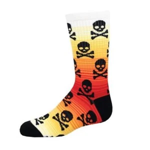 Active Youth Socks Skullduggery Orange Fashionable Design Kids UK 12-5Y - Picture 1 of 1