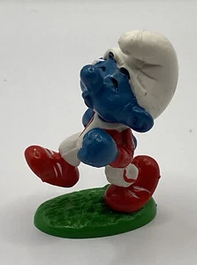 Smurfs Jogger Smurf Runner w/ Red Jogging Suit Vintage Figurine - Picture 1 of 4