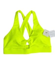 Fabletics Sports Bra Womens XL EU 44 - 46 Medium Impact Neon Oasis Twist Summer - Picture 1 of 10
