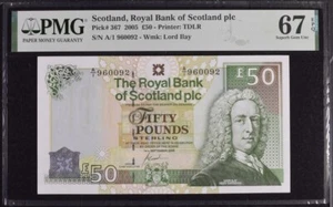 Scotland (Royal Bank) 50 Pounds 2005 P367 UNC / PMG Superb GEM67EPQ - Picture 1 of 2