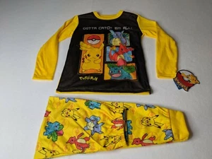 Pokemon Boys Pajama Set Tops & Bottoms Gotta Catch 'em all flame resistant small - Picture 1 of 9
