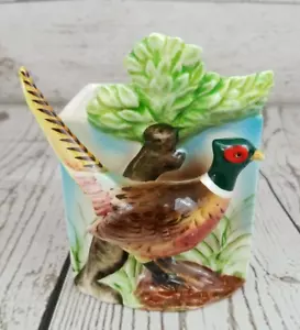 Lefton Ceramic Pheasant Vase Vintage Rare #50576 Japan Figurine Bird Planter👍 - Picture 1 of 12