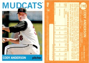 2013 Topps Heritage Minor League Baseball Card #37 CODY ANDERSON MUDCATS