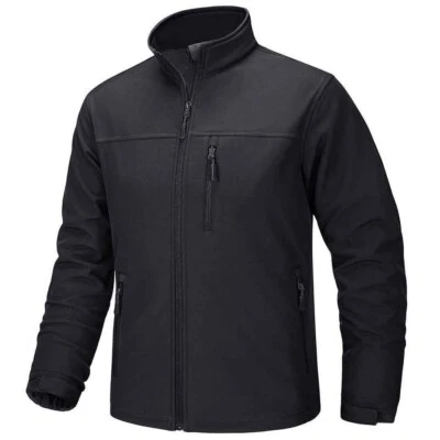 Tacvasen Hombre Talla L Softshell Forrado de Vellón Resistente al Agua Chaqueta a Prueba de Viento Top Foto 1 de 4
