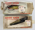 Lot of 2 Vintage Creek Chub Pikie Fishing Lures w Original Box 9301P 2.5"