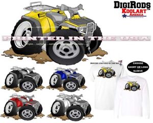 T-shirt voiture Quad Bombardier Trail ATV 4 roues DigiRods / Koolart dessin animé S-5X