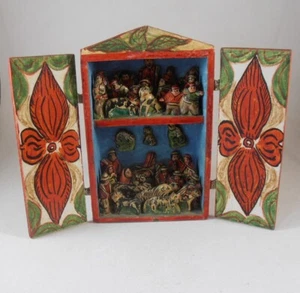 Diorama arte popolare Perù scatola ombra benedizione degli animali peruviano Retablo Nicho - Foto 1 di 10