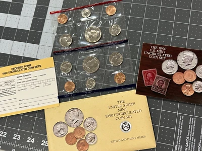1990 Uncirculated Coin Set U.S Mint Original Government Packaging OGP - Image 1 of 4