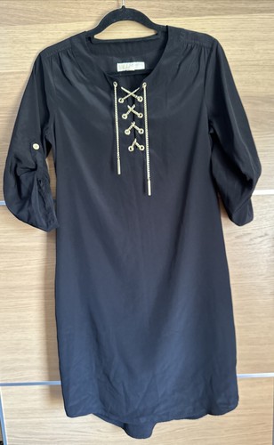 Abito a tunica nero Michael Kors taglia S taglia S 10 8 catena oro collo a V