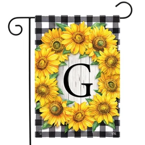Briarwood Lane Sunflowers Monogram G Garden Flag - Picture 1 of 4