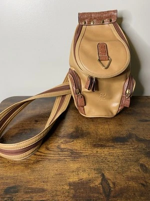 Belle Rose Women's Brown Genuine Leather Crossbody Bag Purse Backpack - Image 1 of 4