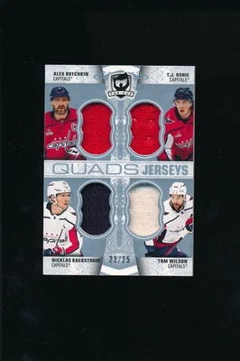 2022-23 Upper Deck The Cup Quads Jerseys Ovechkin Backstrom Wilson Oshie /25 - Image 1 of 2
