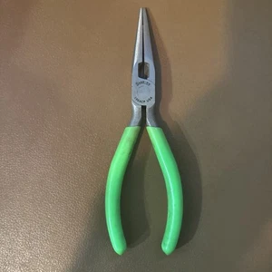 Needle Nose Pliers  By Snap-on,  No.196ACP, Original, Green Handle - Picture 1 of 3