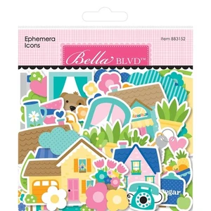 Bella BLVD ~ LOVE GROWS HERE ~ Ephemera Icons Die Cuts - Picture 1 of 2