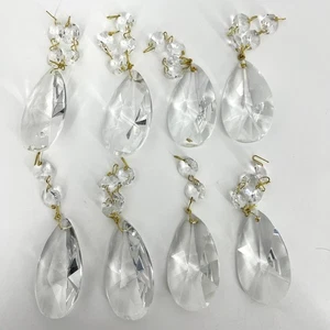 Vintage Authentic Czech Crystal Teardrop Prism + Octagon Chandelier Replacement - Picture 1 of 5