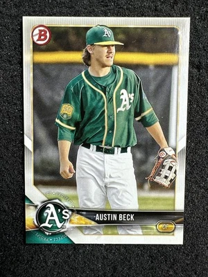 AUSTIN BECK #BP6 2018 Bowman Baseball QTY Oakland Athletics - Image 1 of 2