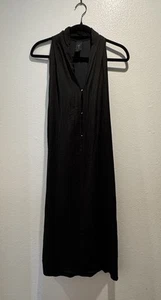 Zero + Maria Cornejo Women’s Size 4 Black Navy Textured Dress With Tie FLAWS - Picture 1 of 17