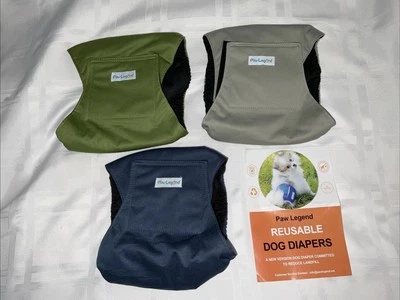 Pañal Paw Legend Reutilizable Perro Masculino Talla Med Lote 3 Foto 1 de 4