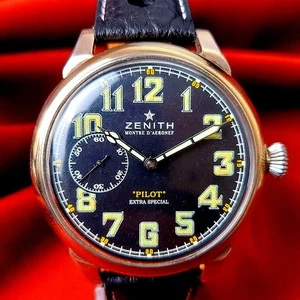 Orologio uomo Zenith vintage stile militare matrimonio svizzero orologio da polso revisionato - Foto 1 di 19