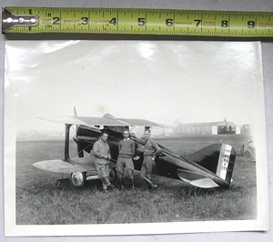 RARE 1930'S CURTIS AIRCRAFT TWO PILOT'S & MECANIC B&W ORIGINAL OHIO AIRFIELD - Picture 1 of 4