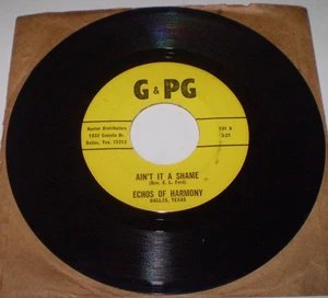 ECHOS OF HARMONY AINT IT A SHAME MLK G & PG 45 BLACK GOSPEL NORTHERN SOUL FUNK - Bild 1 von 2
