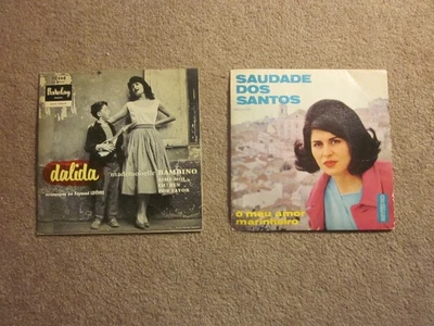Dalida and Saudade Dos Santos Signed Copy 7" Foto 1 de 4