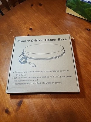 Поилка для птицы поилка с подогревом основание курица водонагреватель для птицы курицы собаки - Изображение 1 из 4
