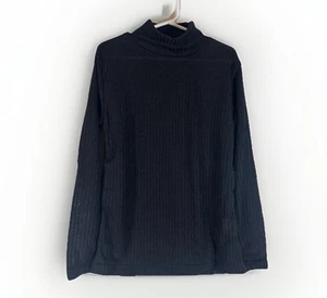 Shirt Girl Pullover Top Long Sleeve Stretch High Neck  Size 140(8-9Y) Black - Picture 1 of 7