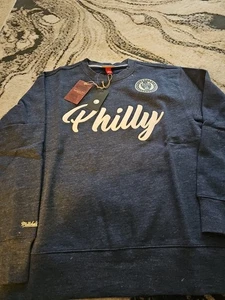 Felpa girocollo uomo Mitchell & Ness Philadelphia Union MLS blu grande nuova con etichetta - Foto 1 di 6